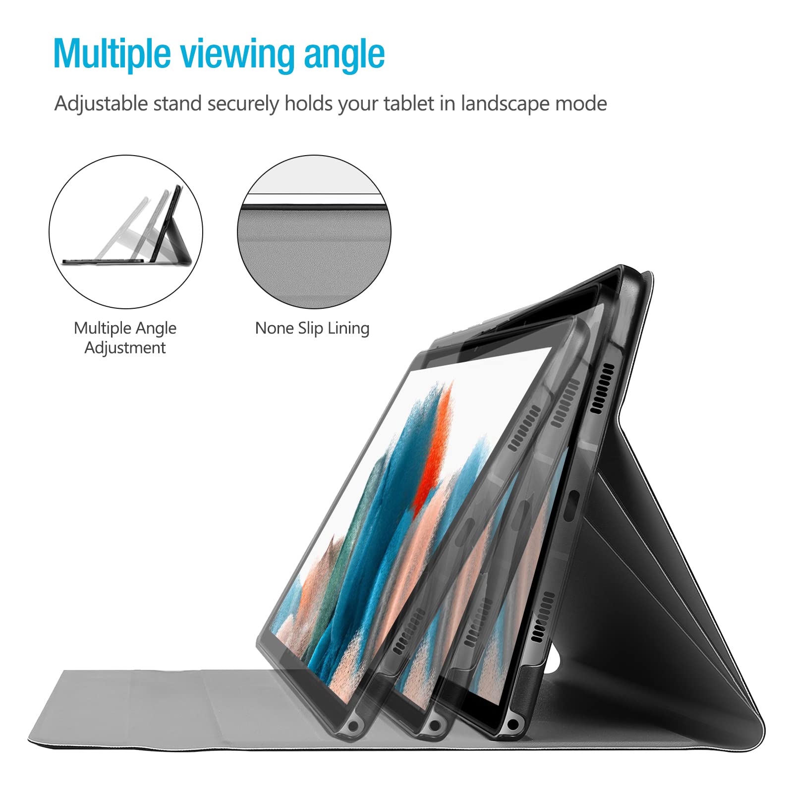 Foto 5 pulgar | Funda De Teclado Procase Para Samsung Galaxy Tab A8 10.5 2022 - Venta Internacional.
