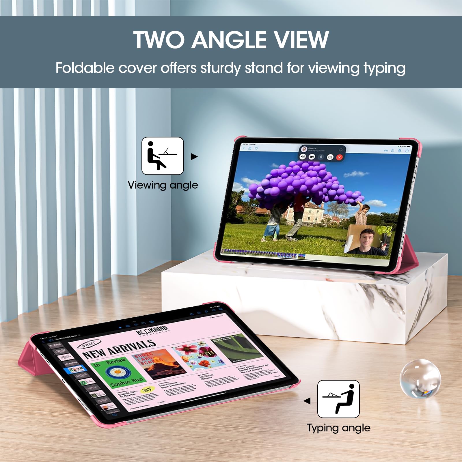 Foto 5 pulgar | Funda Procase Para Ipad Air 13 Pulgadas M3 2025/m2 2024 - Melonpink - Venta Internacional.