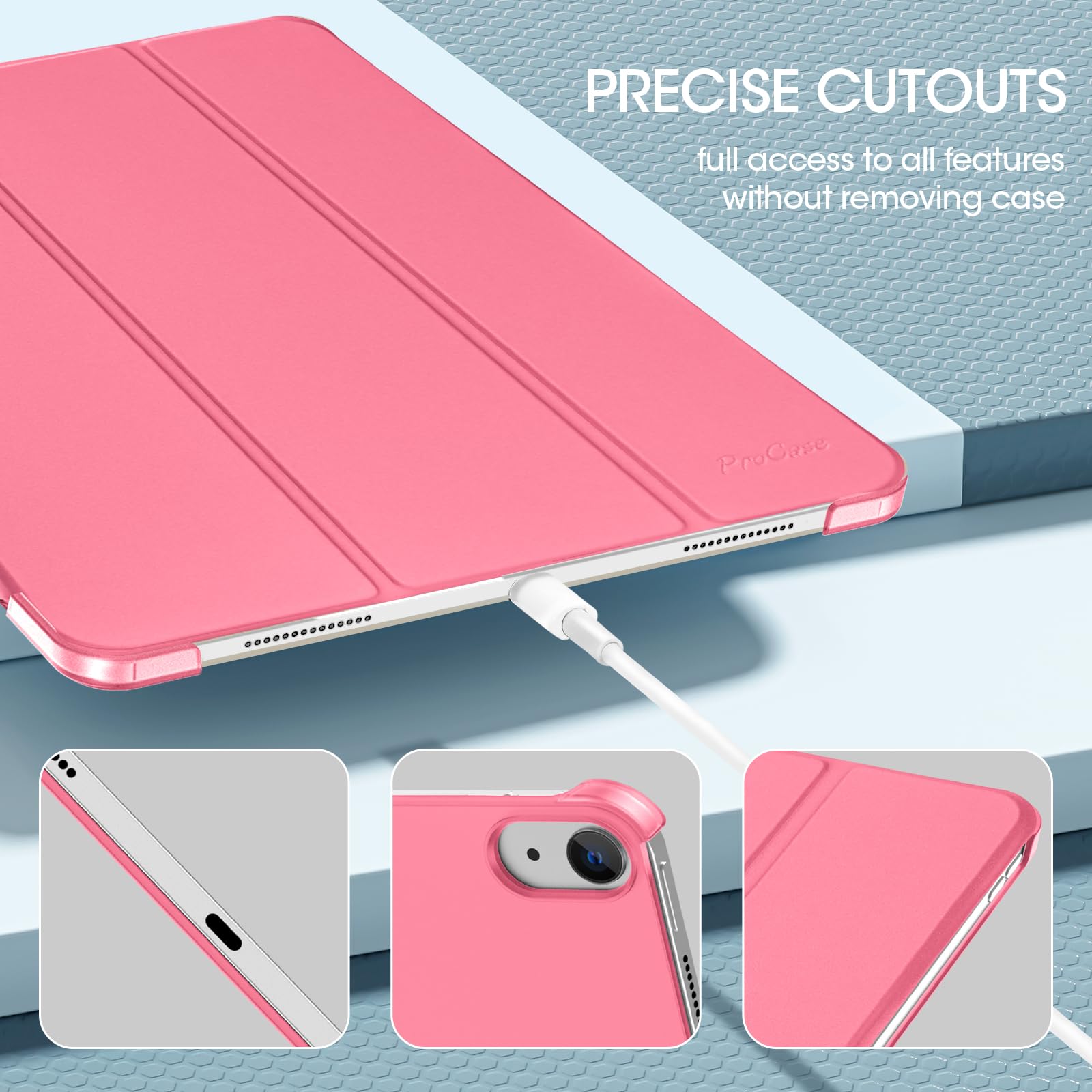 Foto 8 pulgar | Funda Procase Para Ipad Air 13 Pulgadas M3 2025/m2 2024 - Melonpink - Venta Internacional.