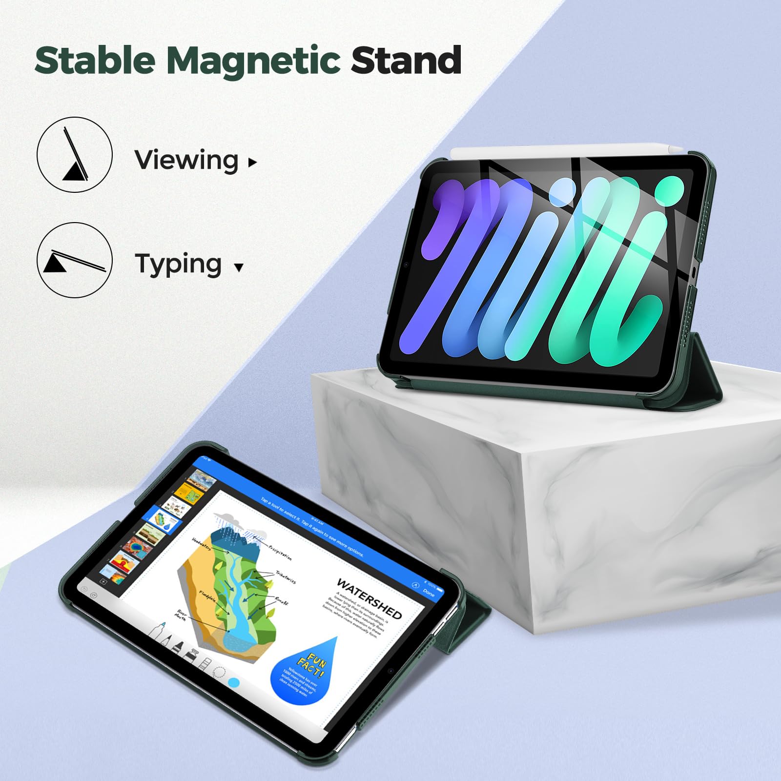 Foto 7 pulgar | Funda Procase Smart Para Ipad Mini 7/6 Gen Con Soporte Para Lápices - Venta Internacional.