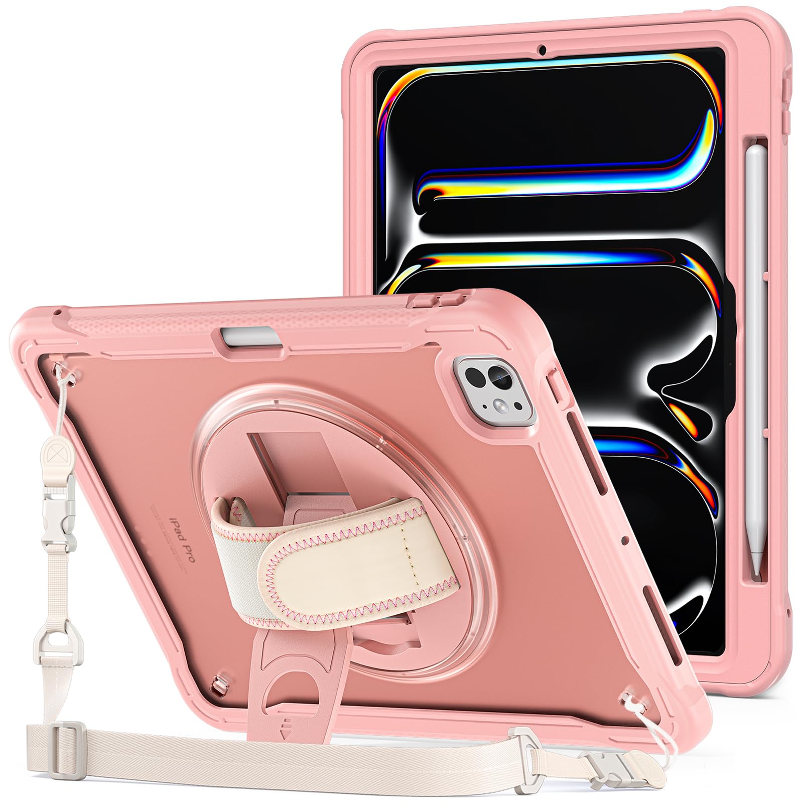 Foto 2 pulgar | Funda Procase Rugged Para Ipad Pro 11 2024 M4 Con Lápiz Rosa - Venta Internacional.