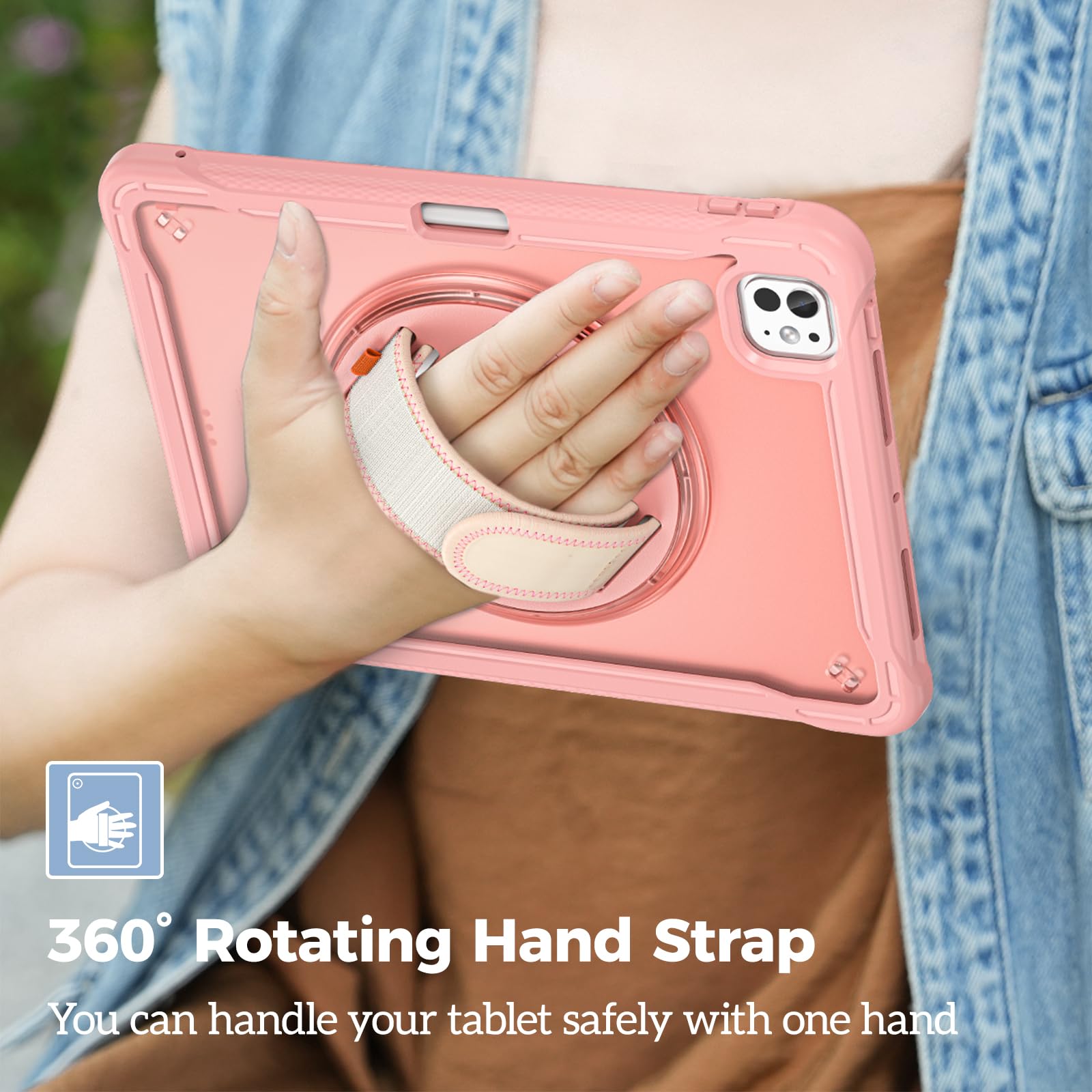 Foto 5 pulgar | Funda Procase Rugged Para Ipad Pro 11 2024 M4 Con Lápiz Rosa - Venta Internacional.