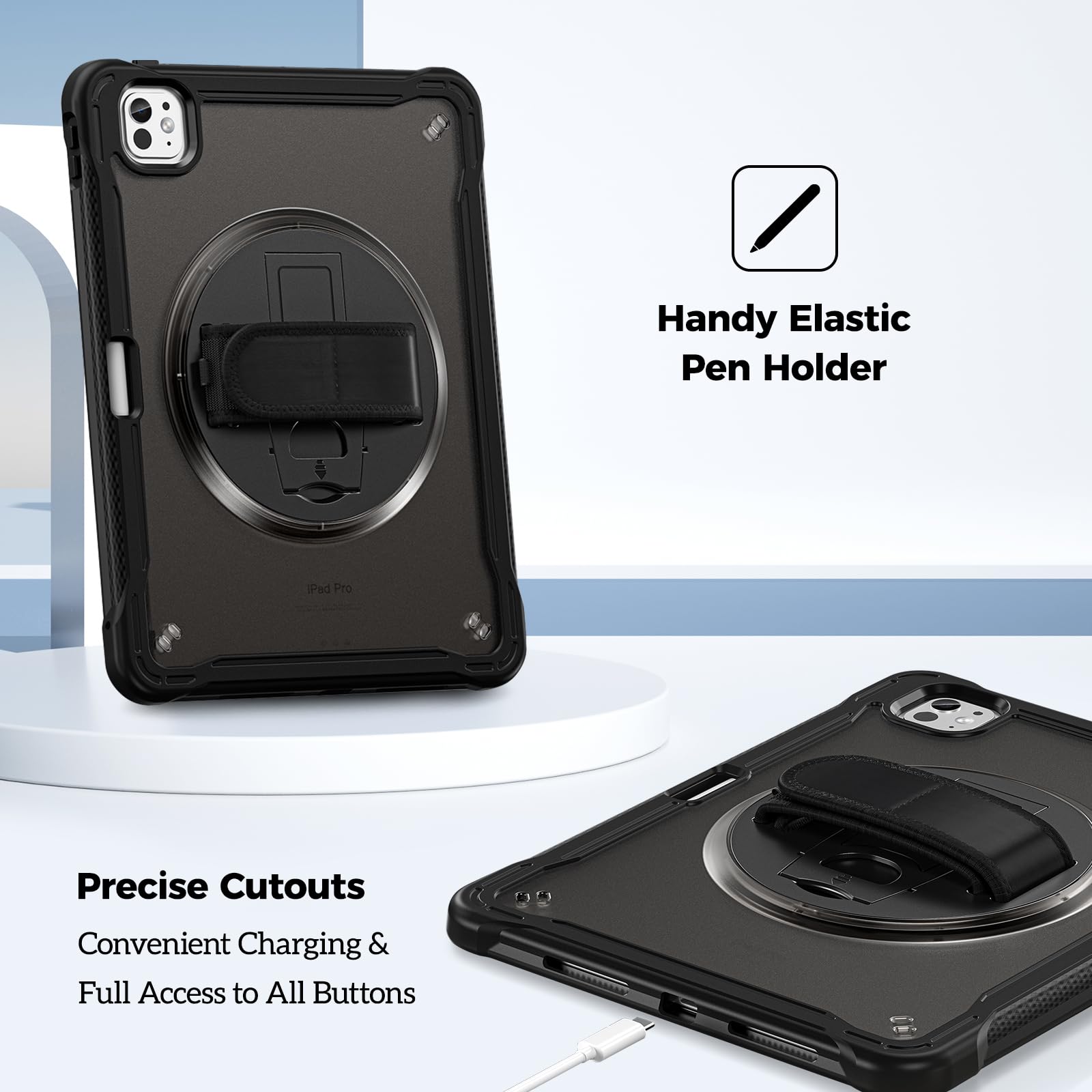 Foto 4 pulgar | Funda Procase Rugged Para Ipad Pro 11 2024 M4 Con Soporte Para Lápices - Venta Internacional.