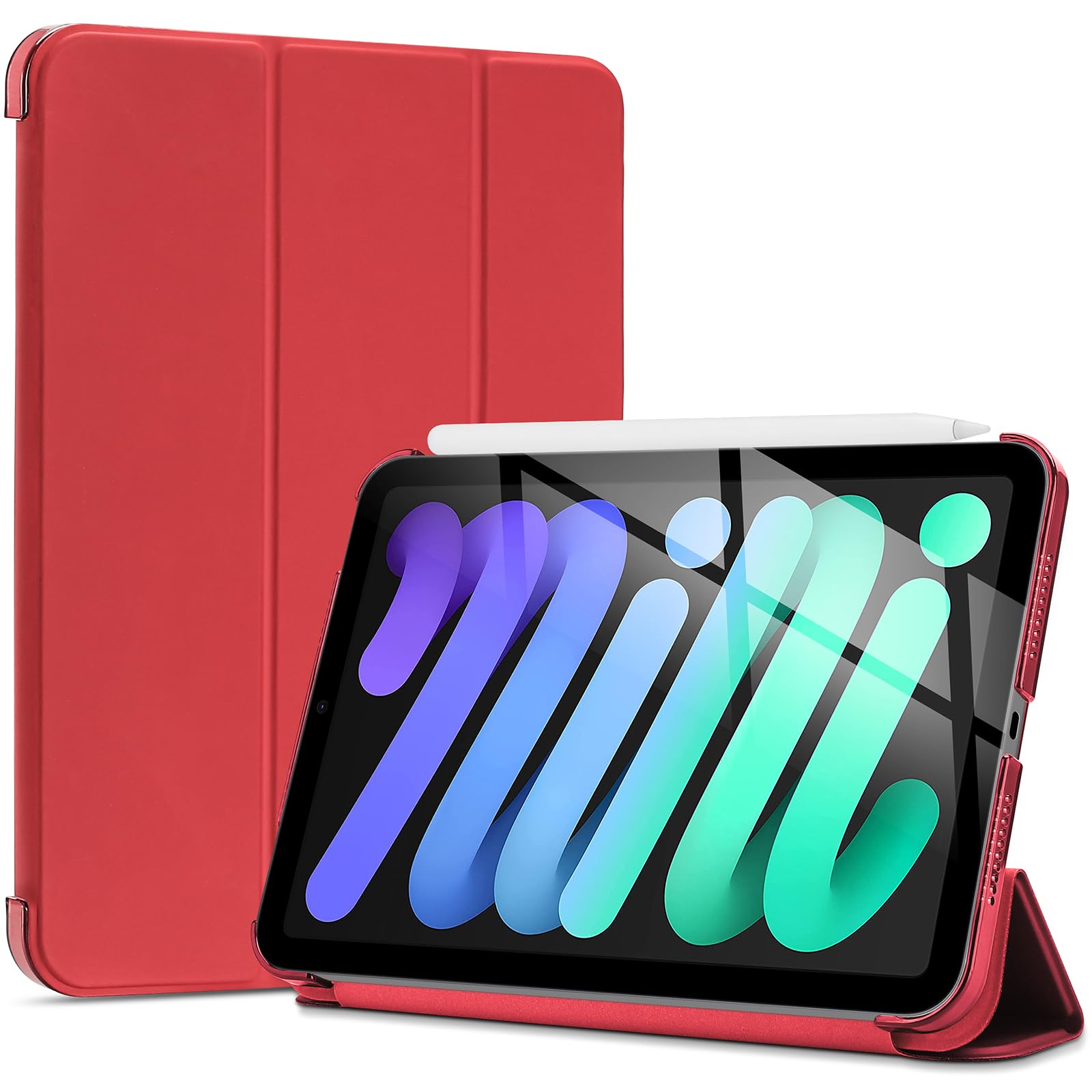 Foto 2 pulgar | Funda Procase Smart Para Ipad Mini 7.ª Y 6.ª Generación De 8,3 Pulgadas, Color Rojo - Venta Internacional.