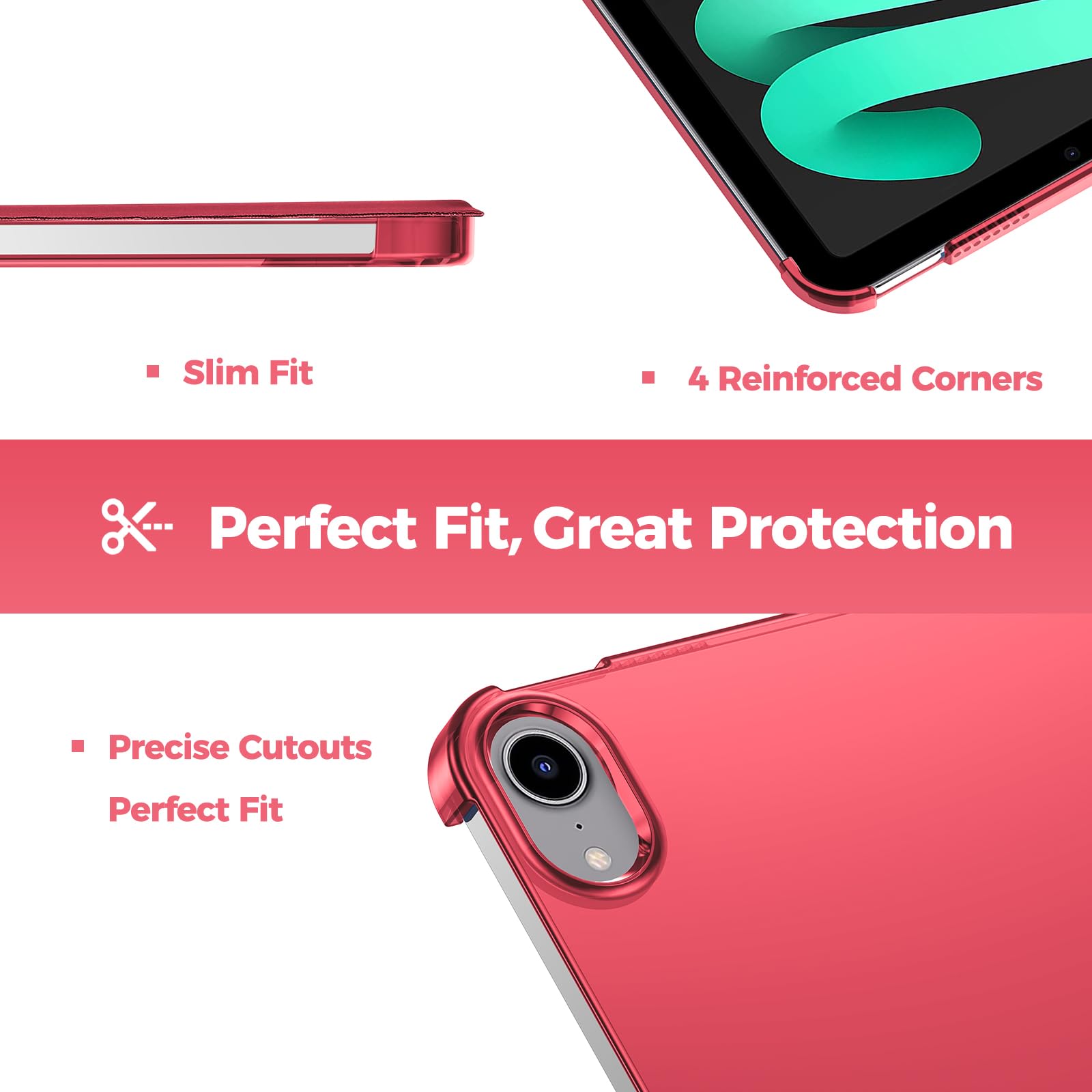 Foto 7 | Funda Procase Smart Para Ipad Mini 7.ª Y 6.ª Generación De 8,3 Pulgadas, Color Rojo - Venta Internacional.