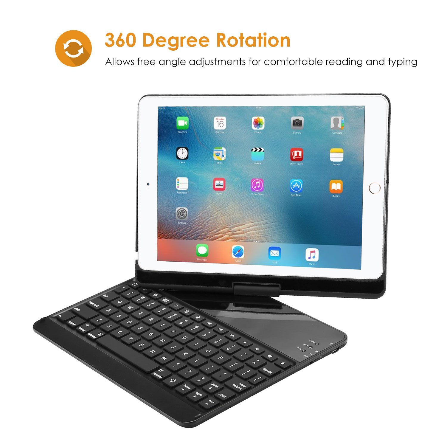 Foto 3 | Funda Con Teclado Inalámbrico Procase Con Rotación De 360° Para Ipad 9.7 - Venta Internacional.