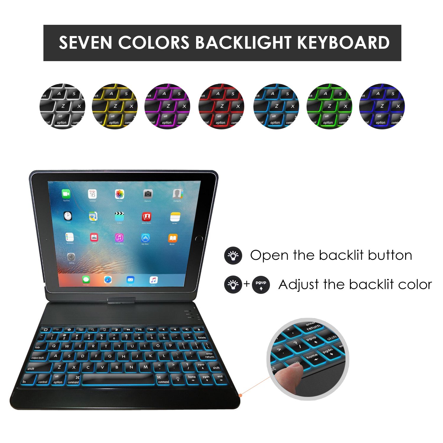 Foto 8 pulgar | Funda Con Teclado Inalámbrico Procase Con Rotación De 360° Para Ipad 9.7 - Venta Internacional.