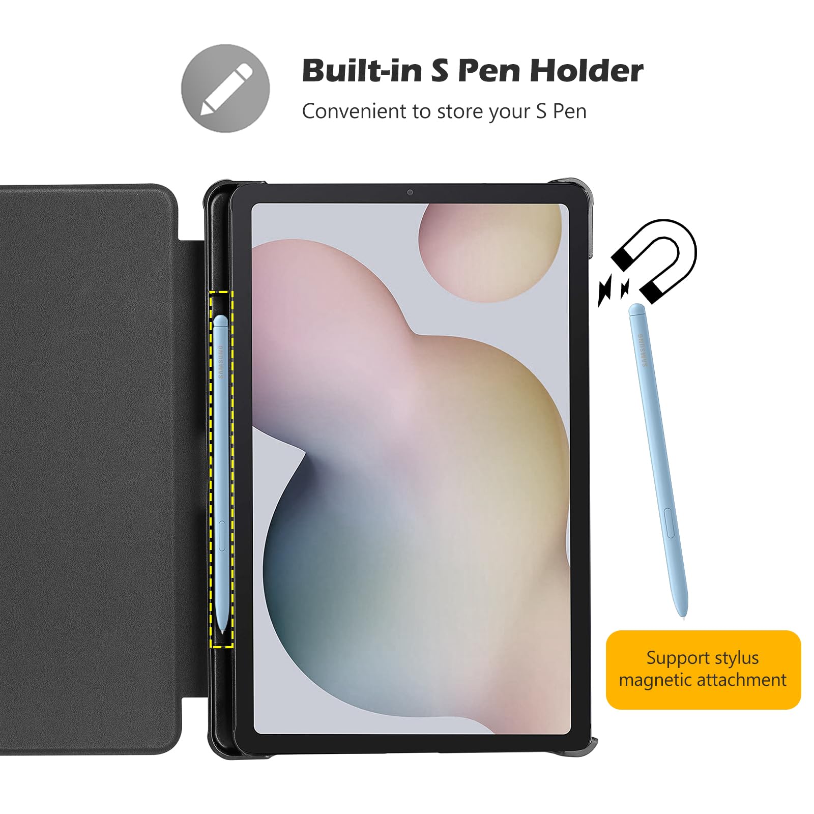 Foto 2 | Funda Procase Para Galaxy Tab S6 Lite De 10,4 Pulgadas Con Soporte Para Bolígrafo S - Venta Internacional.