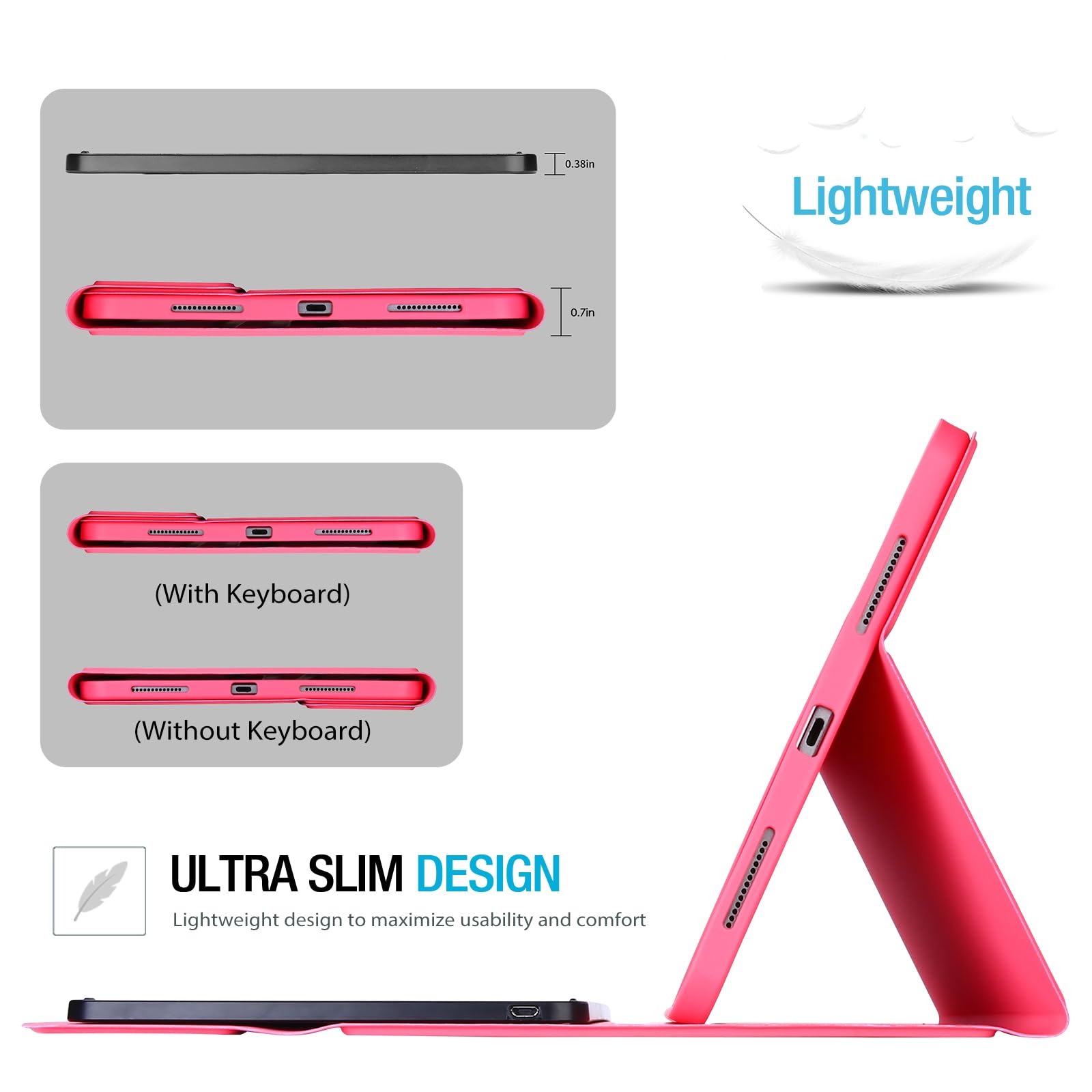 Foto 6 pulgar | Funda Con Teclado Procase Para Ipad 11/11 Pulgadas 2025/10th 10.9 - Venta Internacional.