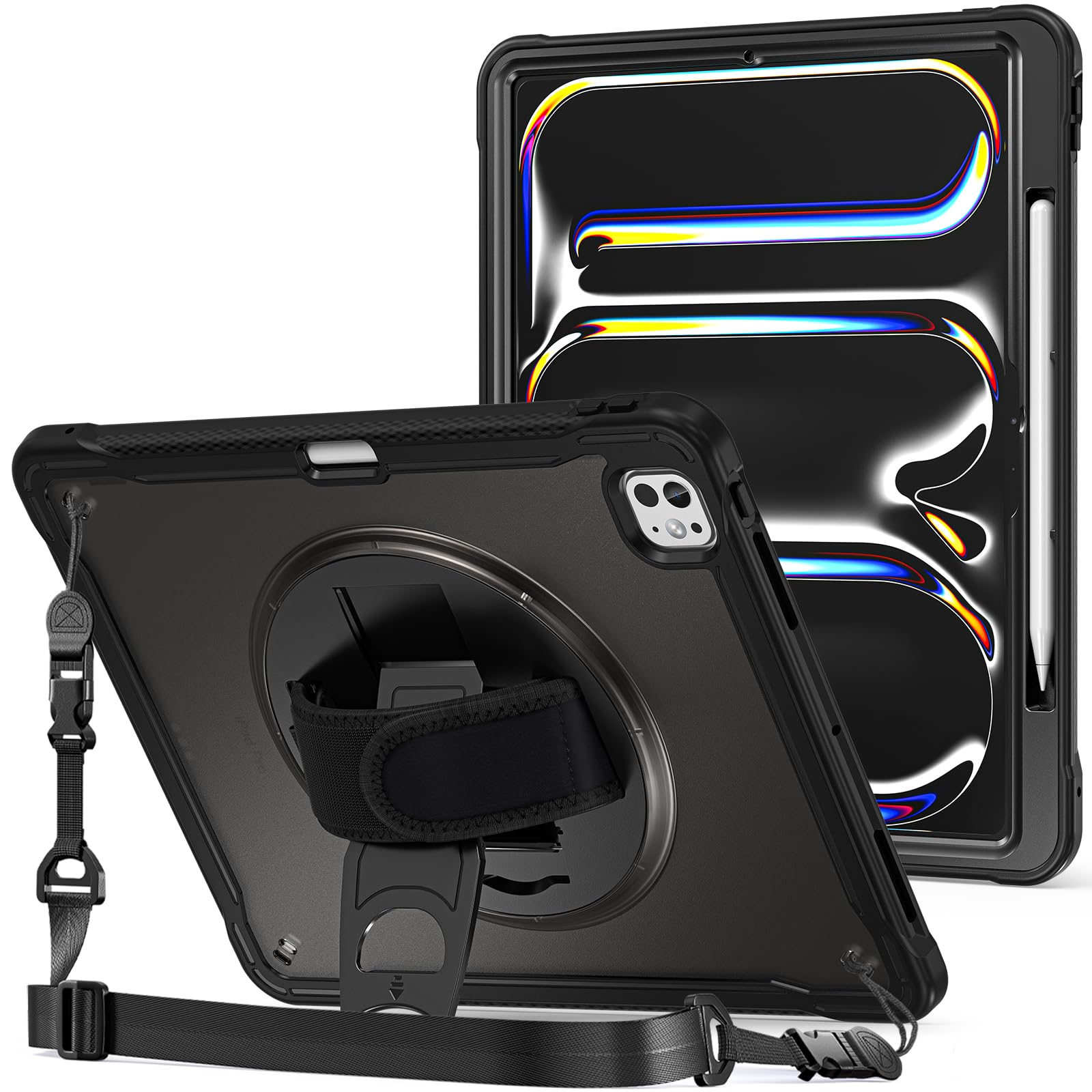 Funda Procase Rugged Para Ipad Pro 13 2024 M4 Con Lápiz Negro - Venta Internacional.