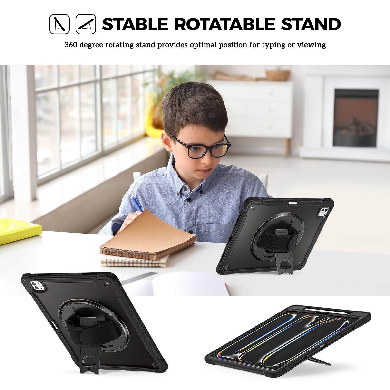 Foto 4 | Funda Procase Rugged Para Ipad Pro 13 2024 M4 Con Lápiz Negro - Venta Internacional.