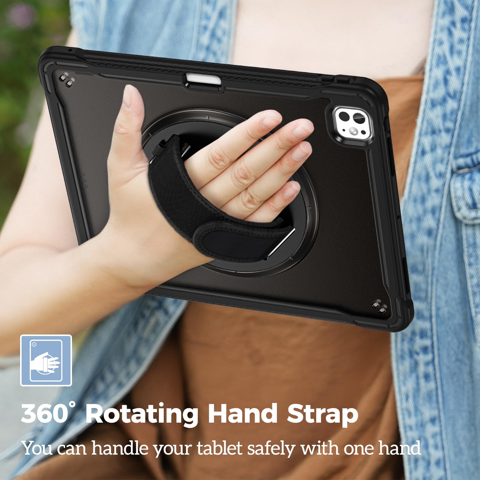 Foto 6 pulgar | Funda Procase Rugged Para Ipad Pro 13 2024 M4 Con Lápiz Negro - Venta Internacional.