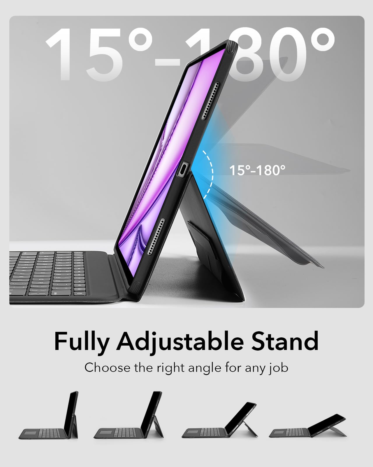 Foto 4 | Funda Con Teclado Esr Para Ipad Air De 13 Pulgadas Con Panel Táctil, Color Negro - Venta Internacional.