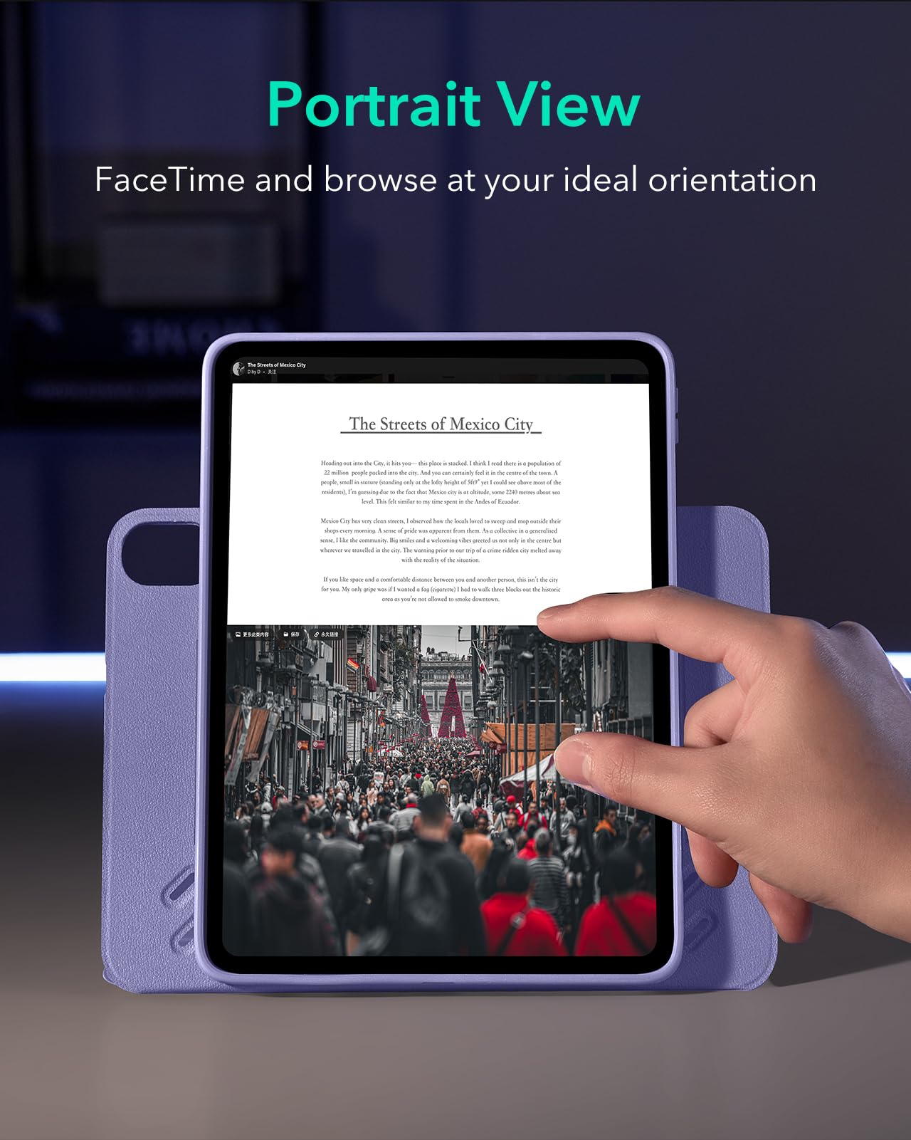 Foto 7 pulgar | Funda Esr Para Ipad Air De 11 Pulgadas (2025) M3/m2, Violeta - Venta Internacional.