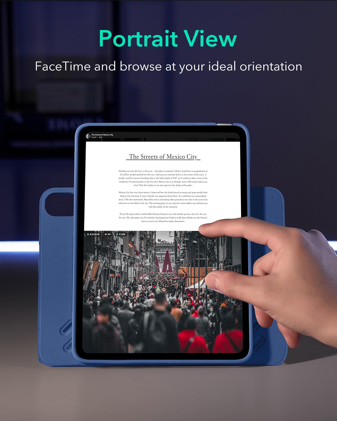 Foto 6 | Funda Esr Para Ipad A16 De 11.ª Y 10.ª Generación Con Funda Magnética, Color Azul - Venta Internacional.