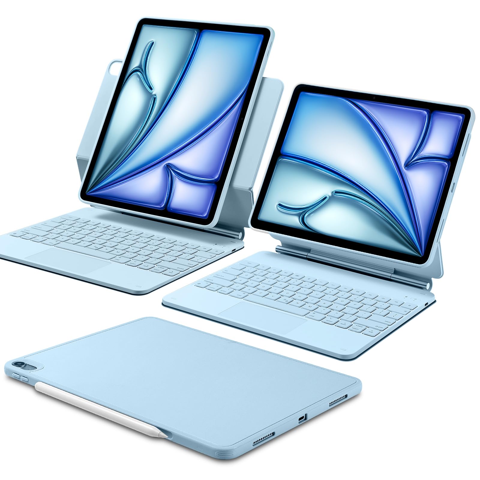 Foto 2 pulgar | Funda Ipad Air Con Teclado Esr Rebound Serie 360, Color Azul - Venta Internacional.