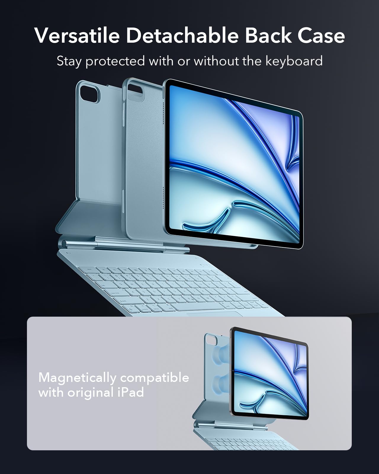 Foto 4 | Funda Ipad Air Con Teclado Esr Rebound Serie 360, Color Azul - Venta Internacional.