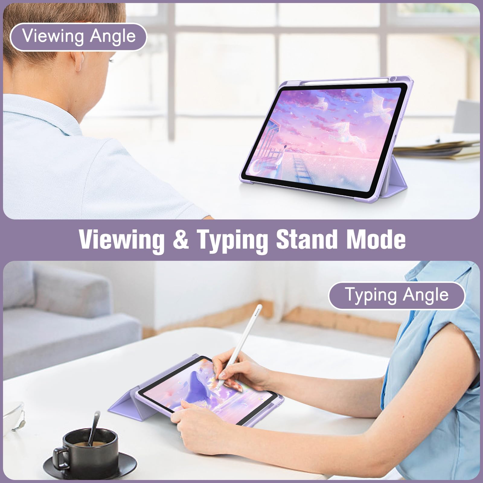 Foto 4 pulgar | Funda Fintie Hybrid Slim Para Ipad Air De 11 Pulgadas M3 (2025) /m2 (2024) - Venta Internacional.