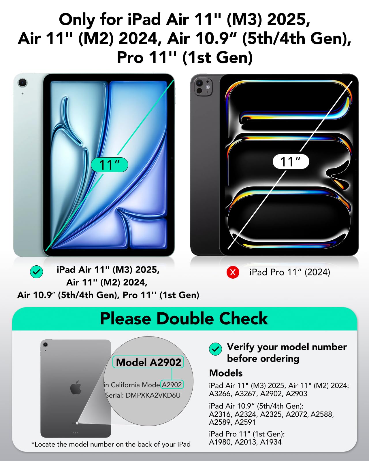 Foto 2 | Funda Esr Para Ipad Air De 11 Pulgadas (2025/2024) Con Soporte Para Lápices - Venta Internacional.