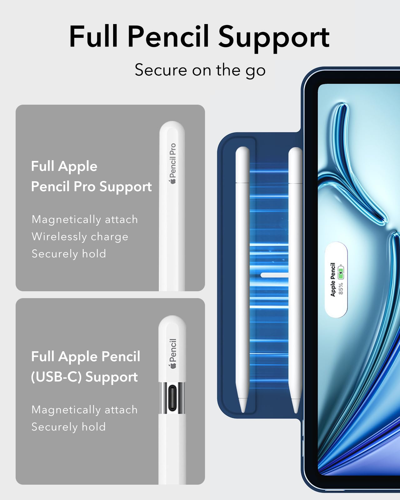 Foto 7 pulgar | Funda Esr Para Ipad Air De 11 Pulgadas (2025/2024) Con Soporte Para Lápices - Venta Internacional.