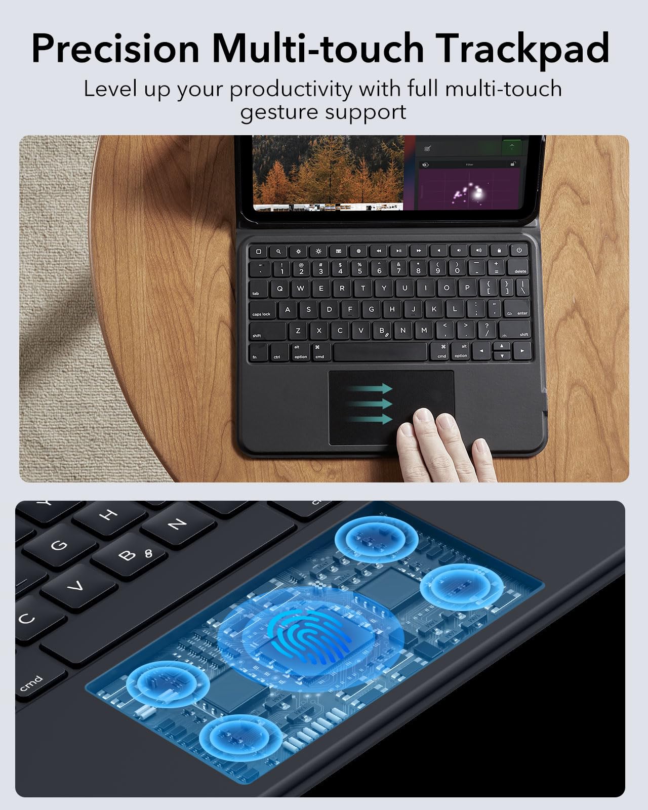 Foto 6 pulgar | Funda Con Teclado Y Panel Táctil Para Ipad De 11ª Y 10ª Generación - Venta Internacional.