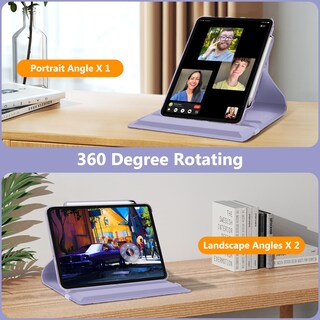 Foto 4 | Funda Giratoria Fintie Para Ipad Air De 13 Pulgadas (m3) 2025, Color Lila - Venta Internacional.