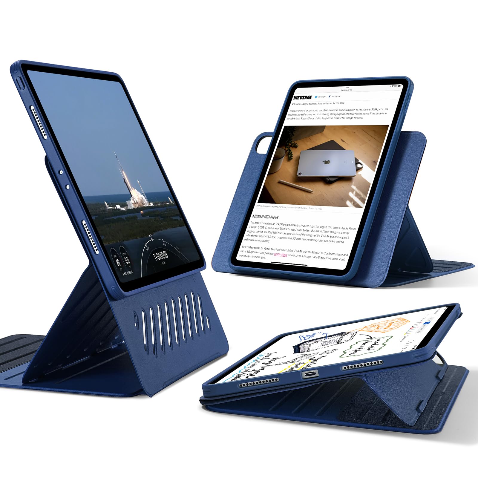 Foto 2 pulgar | Funda Esr Para Ipad Pro 12.9 (6.ª Y 5.ª Gen., 2022/2021), Color Azul - Venta Internacional.