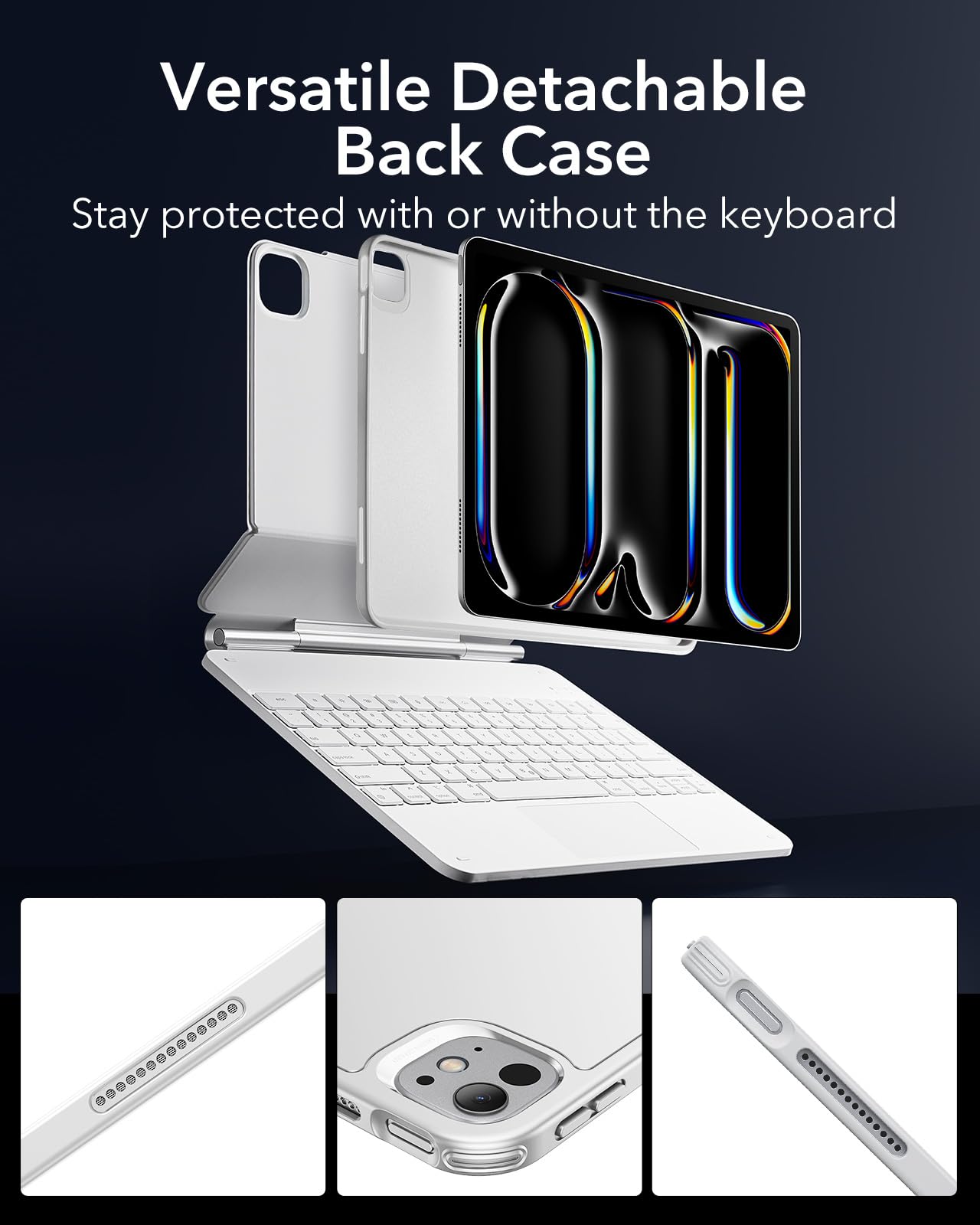 Foto 5 pulgar | Funda Con Teclado Esr Para Ipad Pro 13 Con Soporte Magnético, Color Blanco - Venta Internacional.