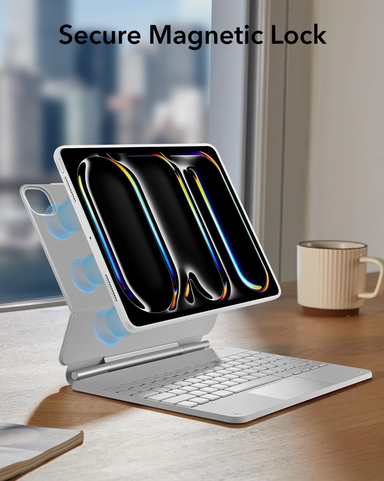 Foto 8 pulgar | Funda Con Teclado Esr Para Ipad Pro 13 Con Soporte Magnético, Color Blanco - Venta Internacional.