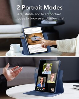 Foto 6 | Funda Esr Para Ipad Pro 11 2024 5.ª Generación Con Soporte Para Lápices, Color Azul Marino - Venta Internacional.