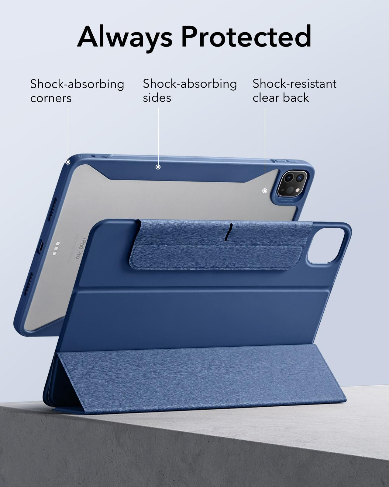 Foto 8 pulgar | Funda Esr Para Ipad Pro 11 2024 5.ª Generación Con Soporte Para Lápices, Color Azul Marino - Venta Internacional.