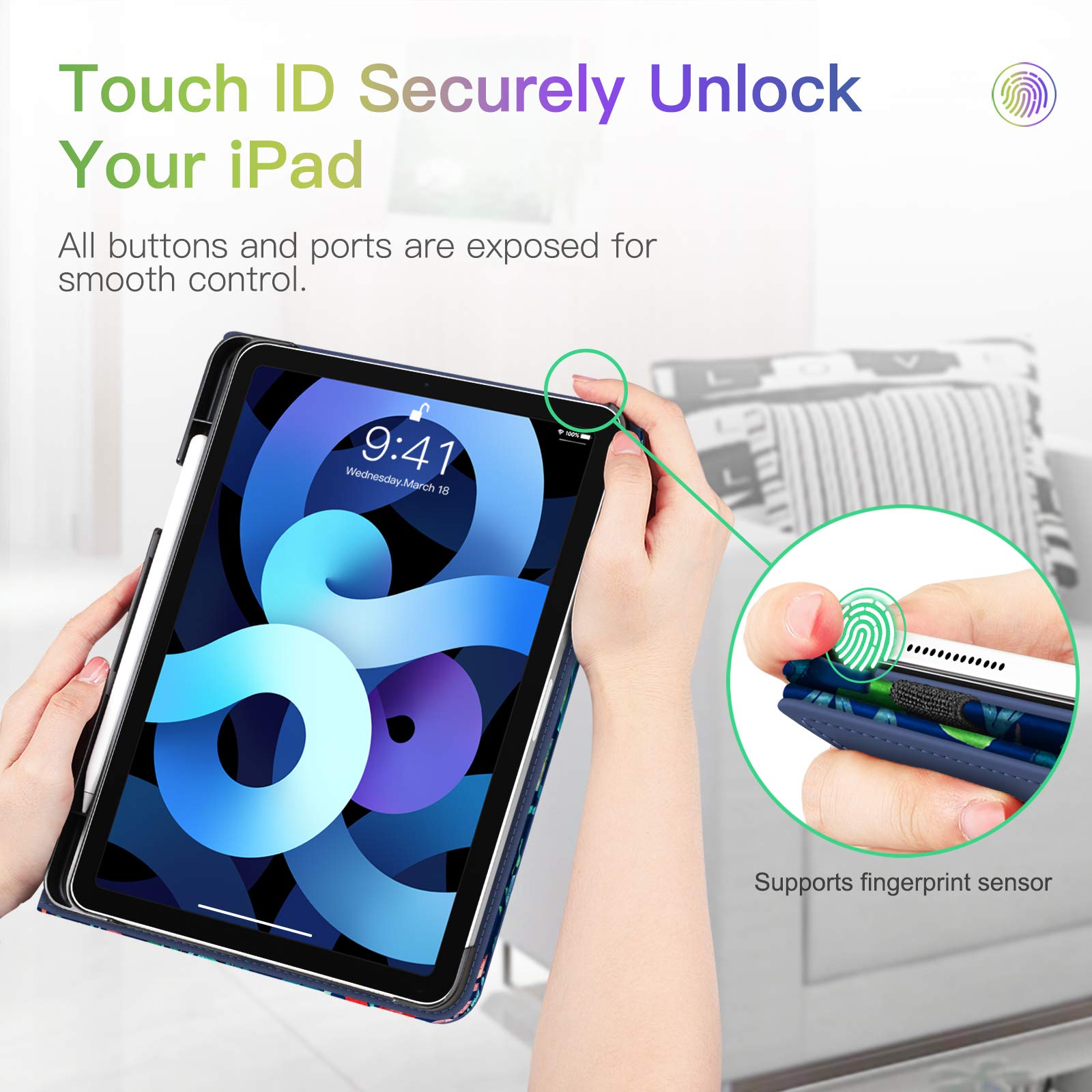 Foto 6 pulgar | Funda Fintie Para Ipad Air De 11 Pulgadas M3 (2025) /m2 (2024) - Venta Internacional.