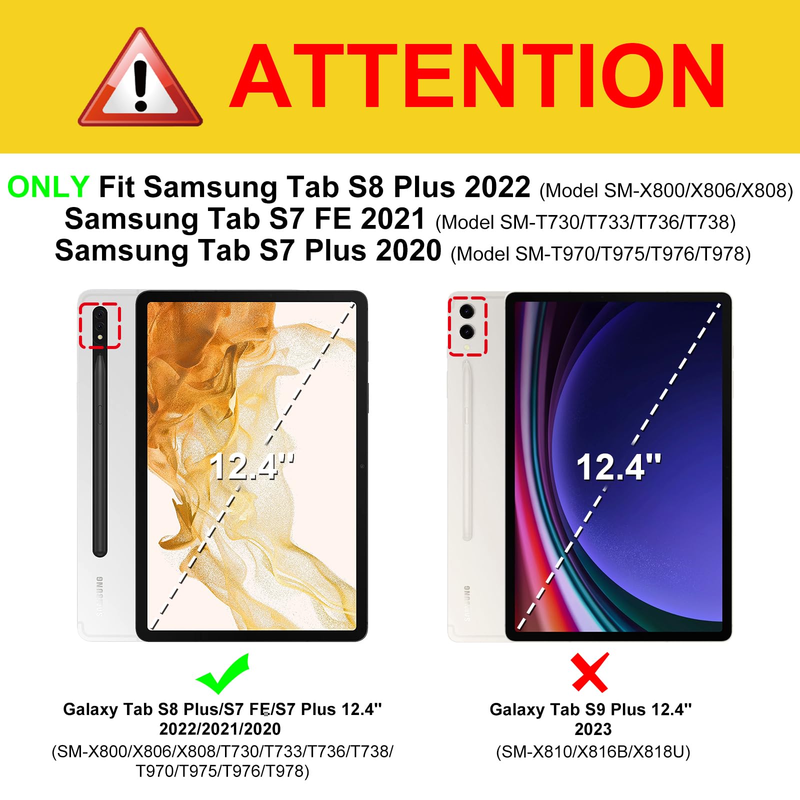 Foto 2 | Funda Con Teclado Fintie Para Samsung Galaxy Tab S8 Plus De 12,4 Pulgadas - Venta Internacional.