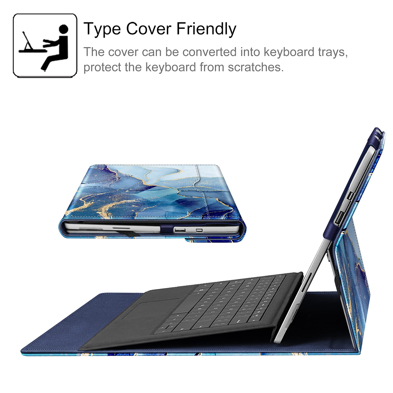 Foto 7 pulgar | Funda Fintie Para Microsoft Surface Pro 7 Plus De 12,3'' Con Bolsillo - Venta Internacional.