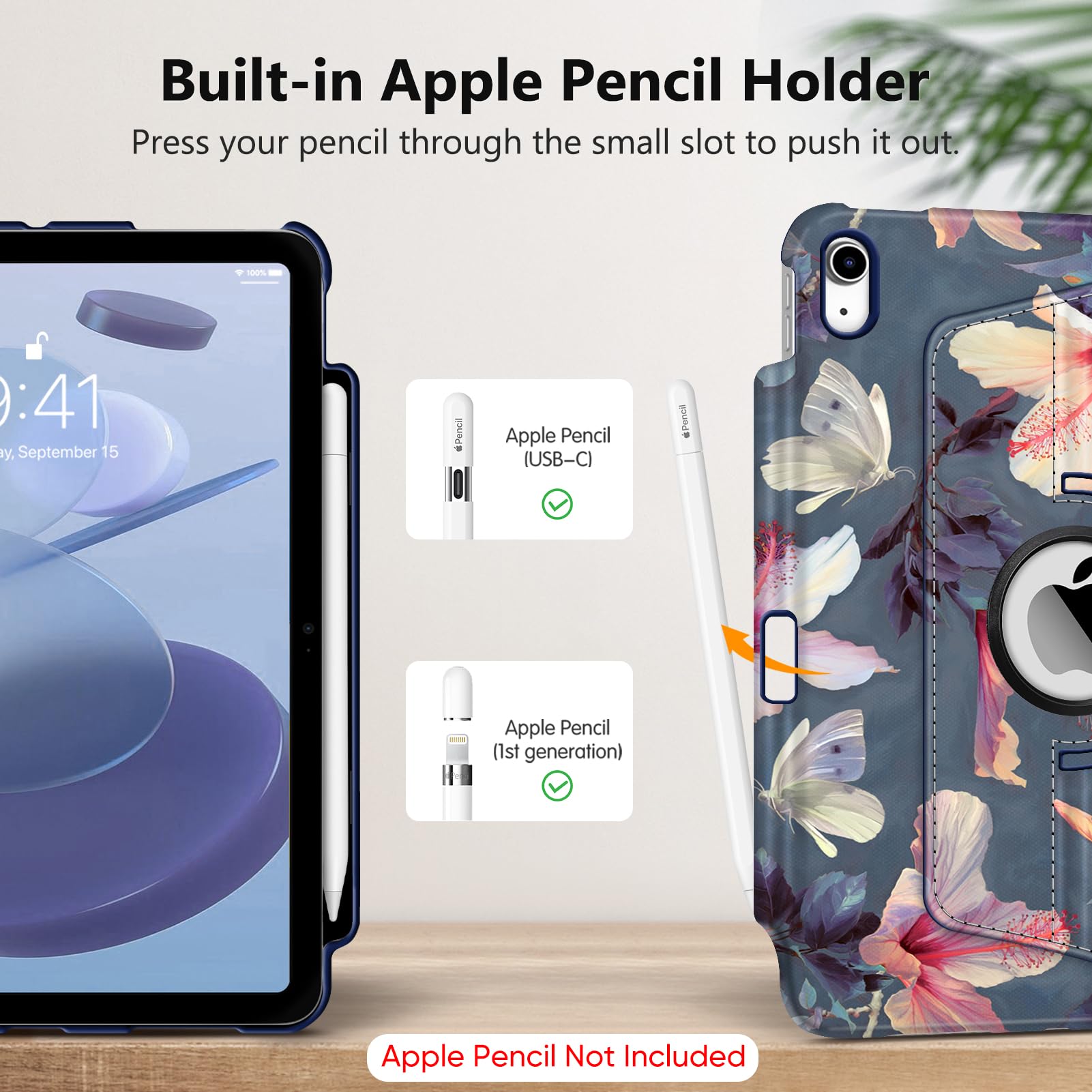 Foto 6 pulgar | Funda Giratoria Fintie Para Ipad 11.ª Generación De 11 Pulgadas Con Soporte Para Lápices - Venta Internacional.
