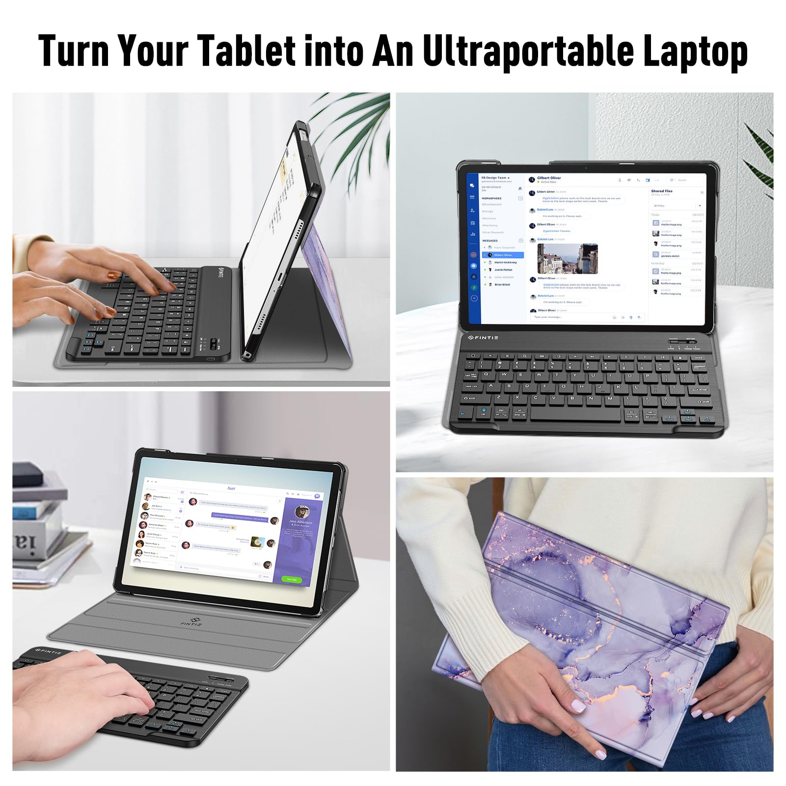 Foto 8 pulgar | Funda Con Teclado Fintie Para Samsung Galaxy Tab A9+ 11'' 2023 Lilac - Venta Internacional.