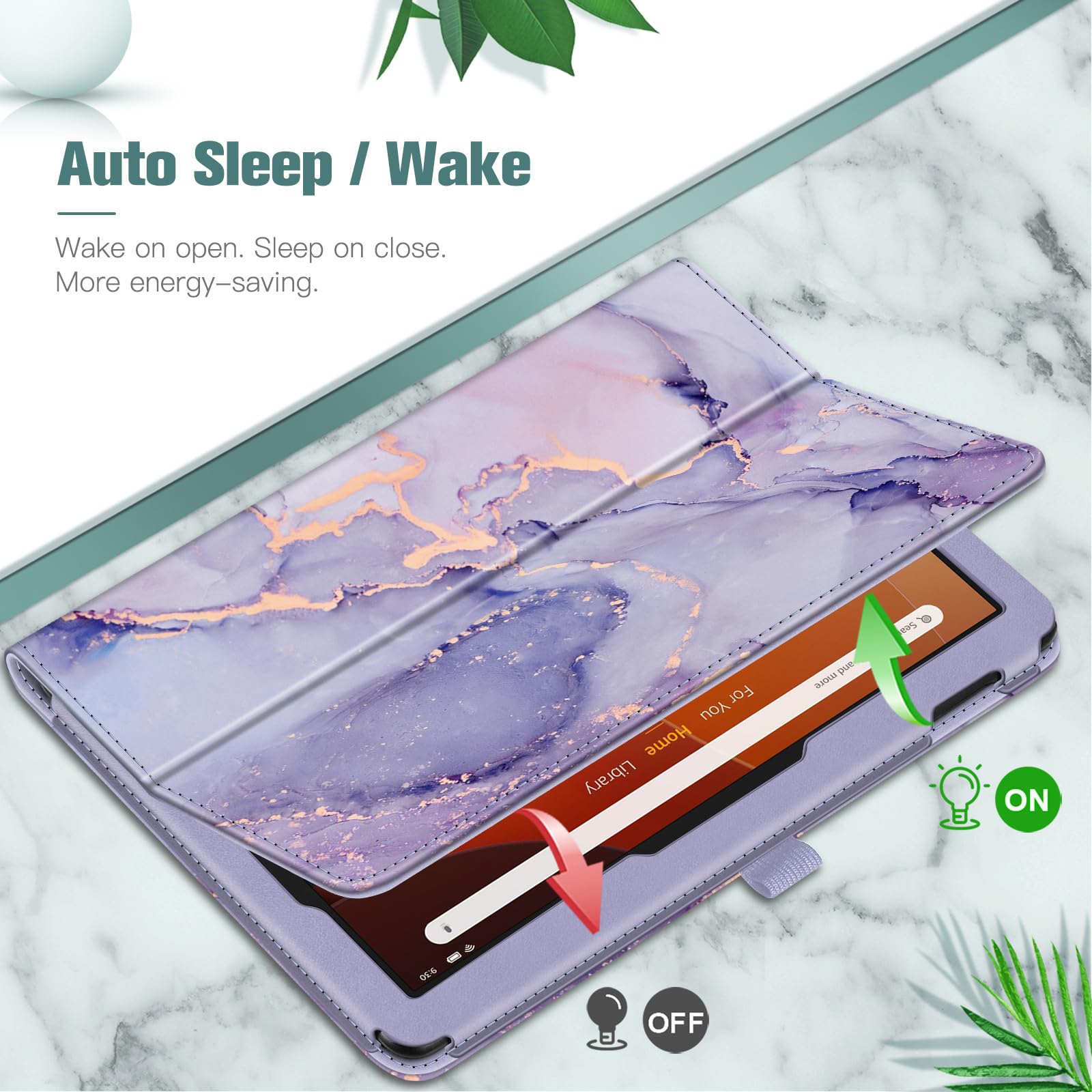 Foto 3 | Funda Tipo Folio Fintie Para Tablet Amazon Fire Hd 10/10 Plus, Color Lila - Venta Internacional.