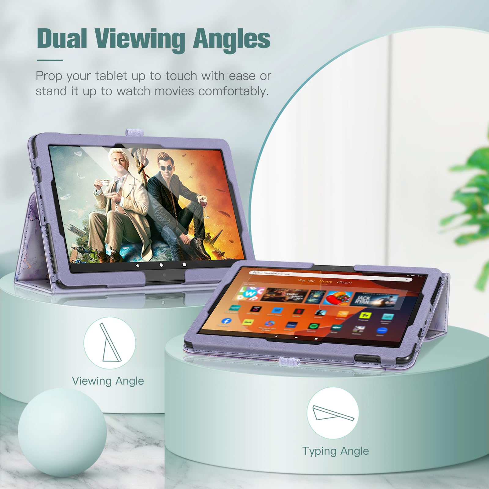 Foto 5 pulgar | Funda Tipo Folio Fintie Para Tablet Amazon Fire Hd 10/10 Plus, Color Lila - Venta Internacional.
