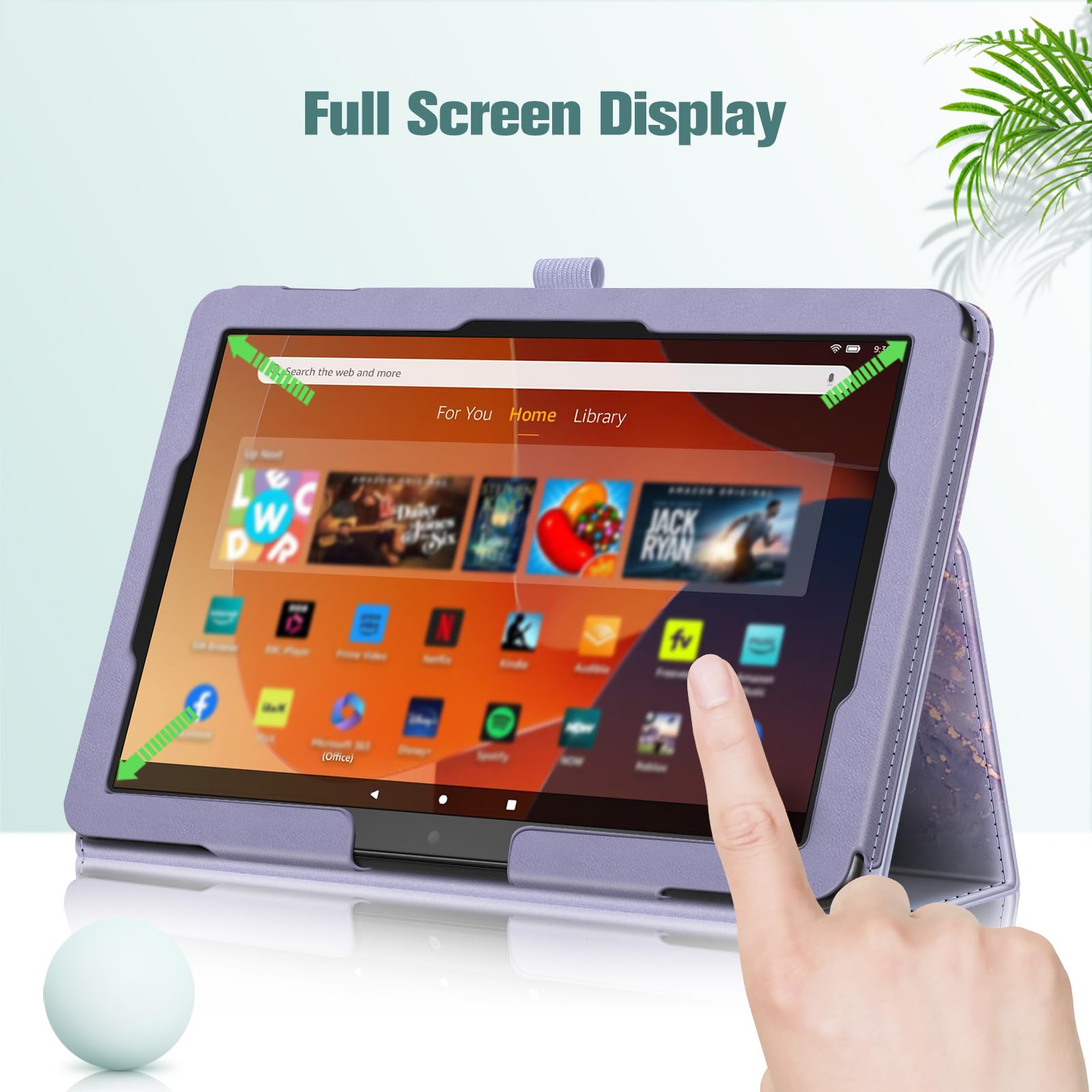 Foto 7 | Funda Tipo Folio Fintie Para Tablet Amazon Fire Hd 10/10 Plus, Color Lila - Venta Internacional.