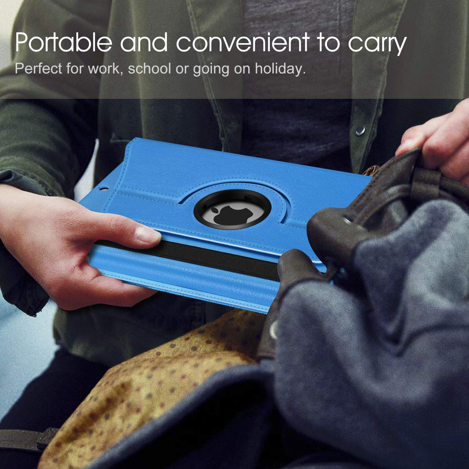 Foto 7 | Funda Giratoria Fintie Para Ipad De 9ª, 8ª Y 7ª Generación De 10,2 Pulgadas, Azul - Venta Internacional.