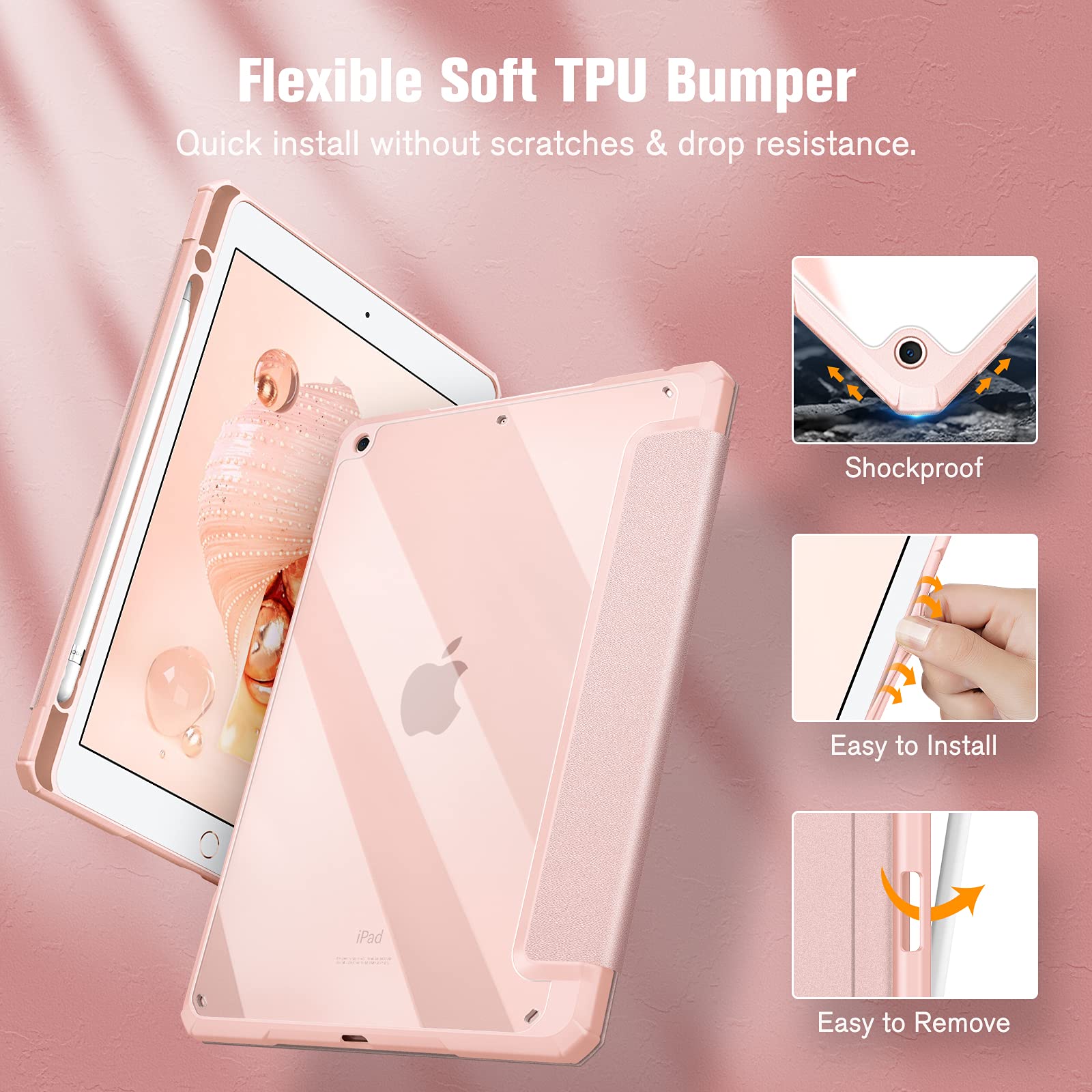 Foto 6 pulgar | Funda Fintie Hybrid Slim Para Ipad De 9ª, 8ª Y 7ª Generación De 10,2 Pulgadas - Venta Internacional.