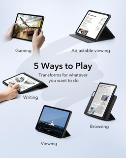 Foto 3 | Funda Esr Para Ipad Pro M4 (2024) De 13 Pulgadas Con Soporte Para Lápices, Color Negro - Venta Internacional.