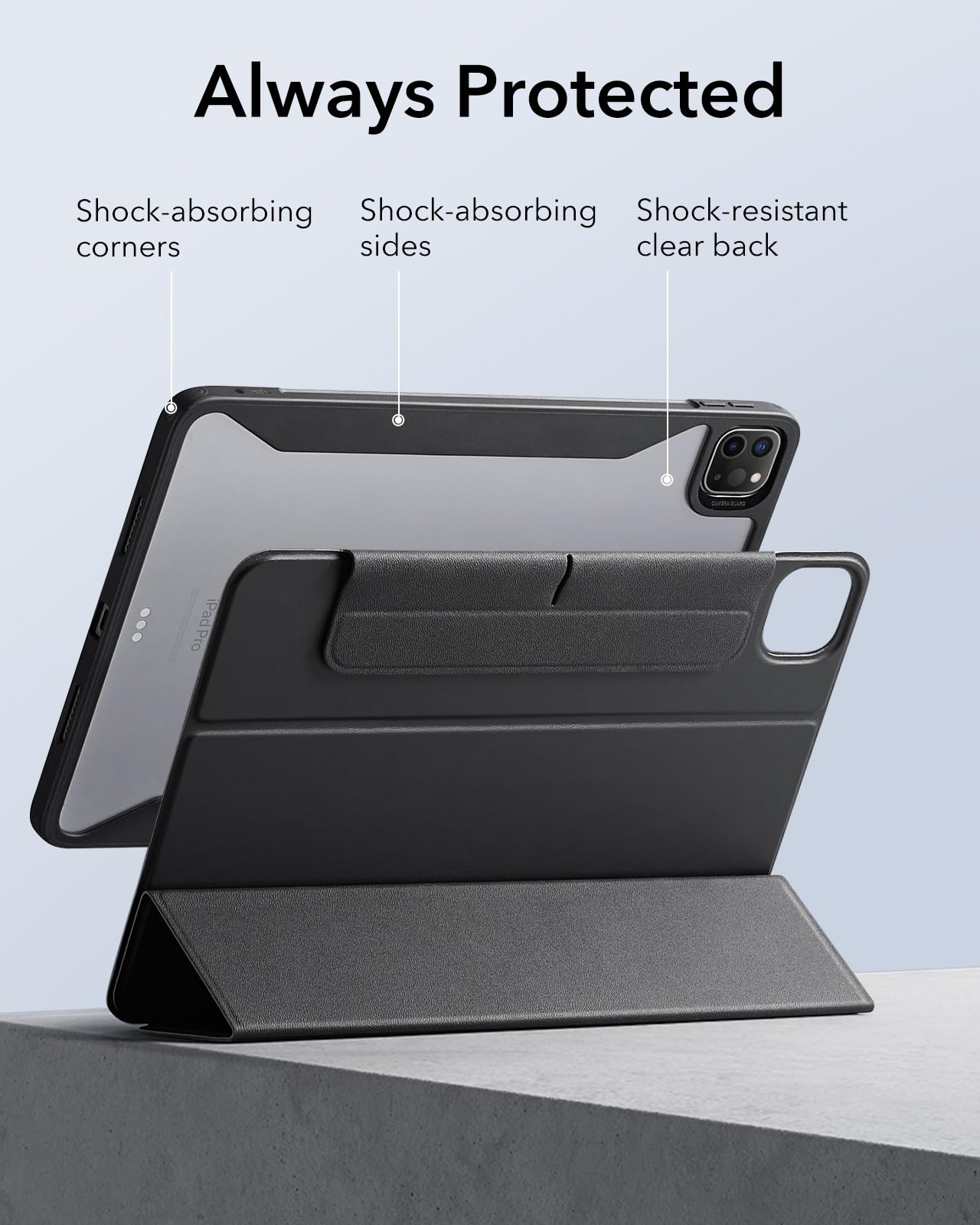 Foto 7 | Funda Esr Para Ipad Pro M4 (2024) De 13 Pulgadas Con Soporte Para Lápices, Color Negro - Venta Internacional.