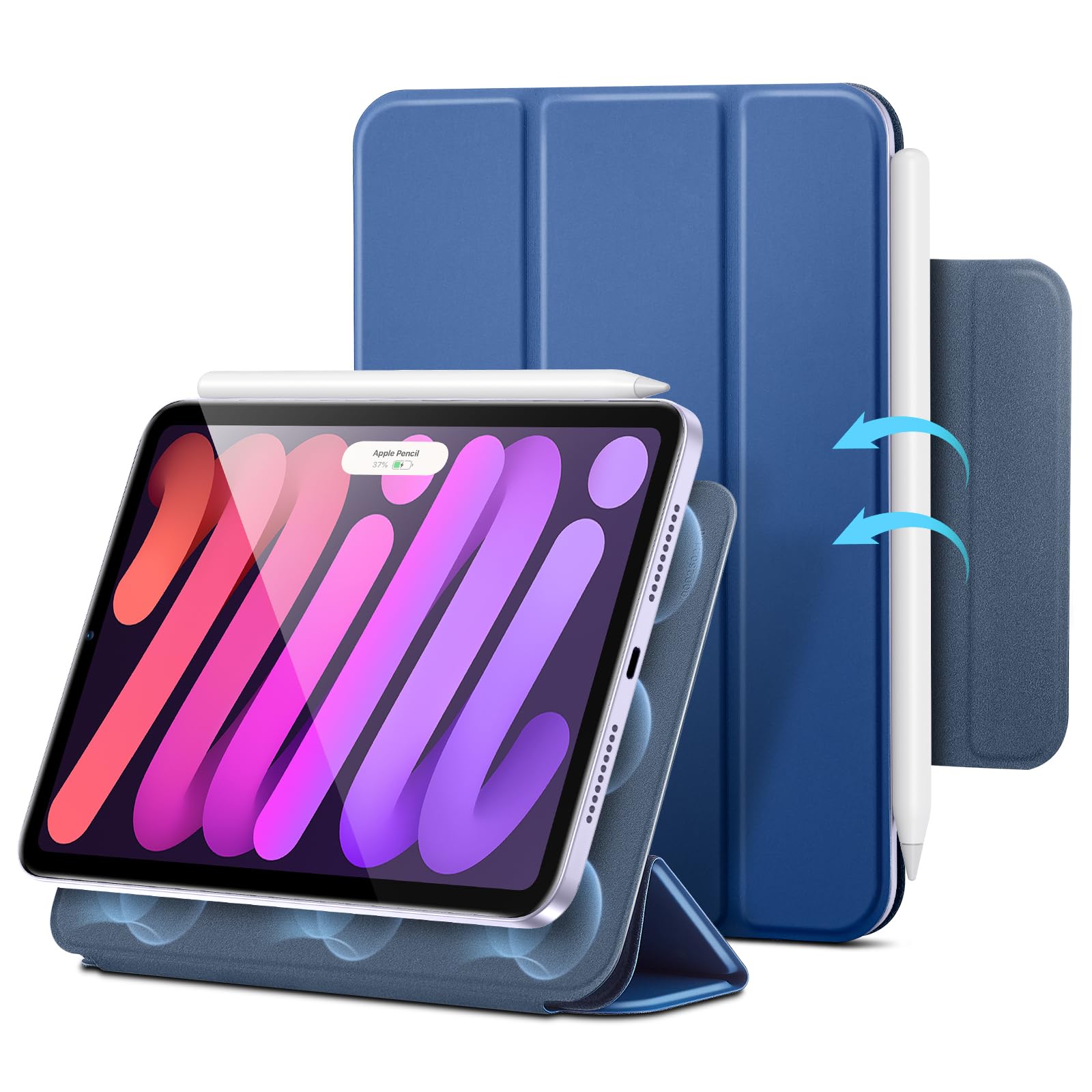 Funda Esr Para Ipad Mini 7 A17 Pro, Ipad Mini De 7.ª Y 6.ª Generación, Azul - Venta Internacional.