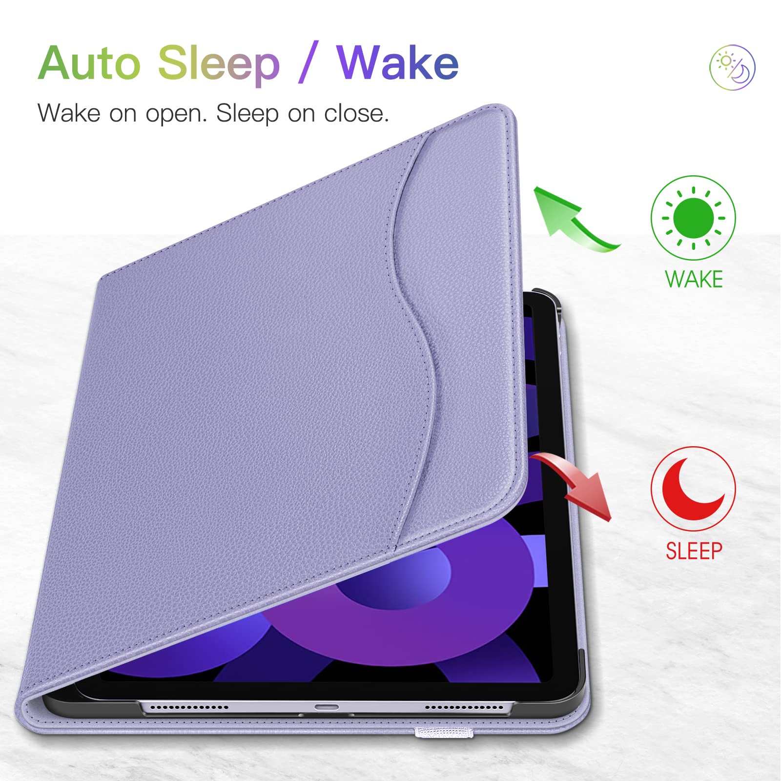 Foto 4 pulgar | Funda Fintie Para Ipad Air De 11 Pulgadas M3 (2025) /m2 (2024), Color Morado - Venta Internacional.