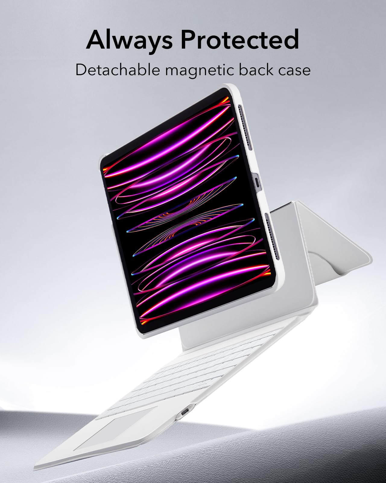 Foto 6 pulgar | Funda Con Teclado Esr Ascend Compatible Con Ipad Pro 12.9 Blanca - Venta Internacional.
