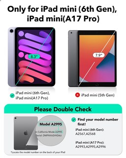 Foto 2 | Funda Esr Para Ipad Mini 7 A17 Pro, Ipad Mini De 7.ª Y 6.ª Generación - Venta Internacional.