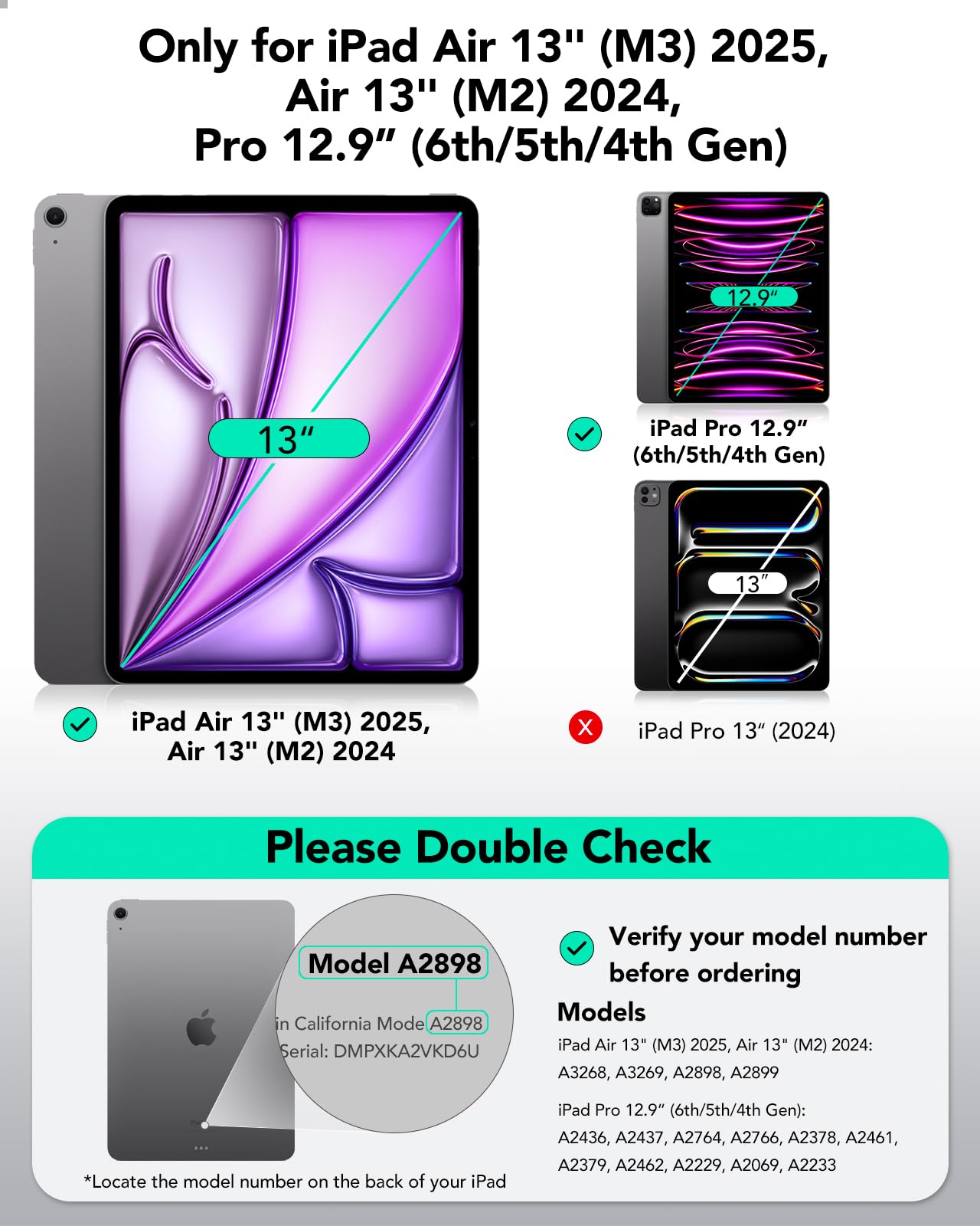 Foto 3 pulgar | Funda Esr Para Ipad Air De 13 Pulgadas (2025/2024) Y Ipad Pro De 12,9 Pulgadas - Venta Internacional.