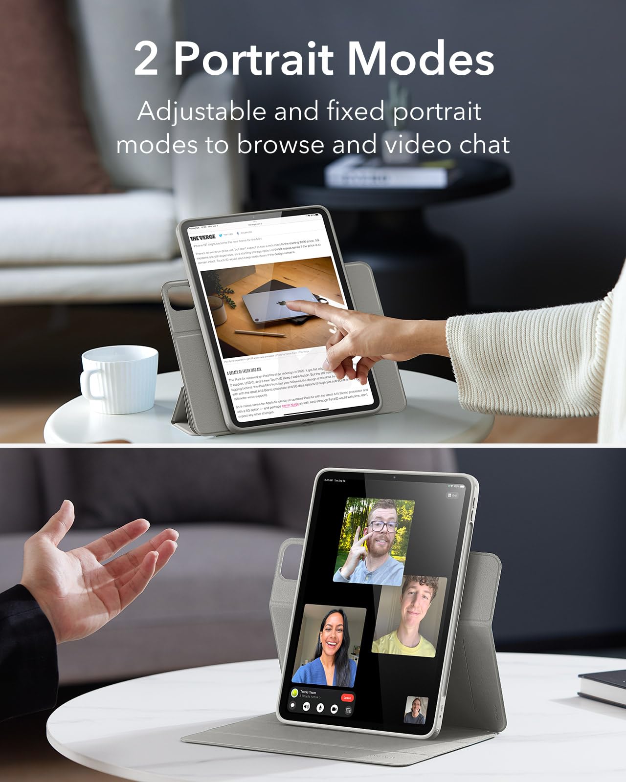 Foto 7 pulgar | Funda Esr Para Ipad Pro M4 De 13 Pulgadas (2024) Con Soporte Para Lápices, Color Gris - Venta Internacional.