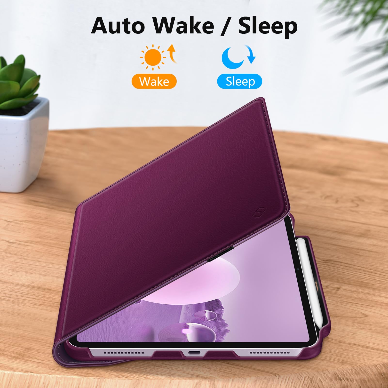 Foto 7 | Funda Giratoria Fintie Para Ipad Air De 13 Pulgadas (m3) 2025, Color Morado - Venta Internacional.